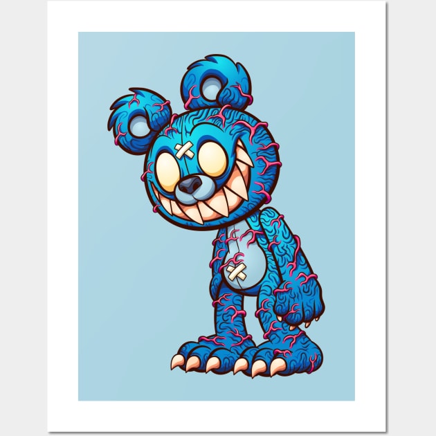 Scary Teddy Wall Art by machmigo